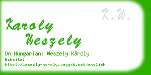 karoly weszely business card